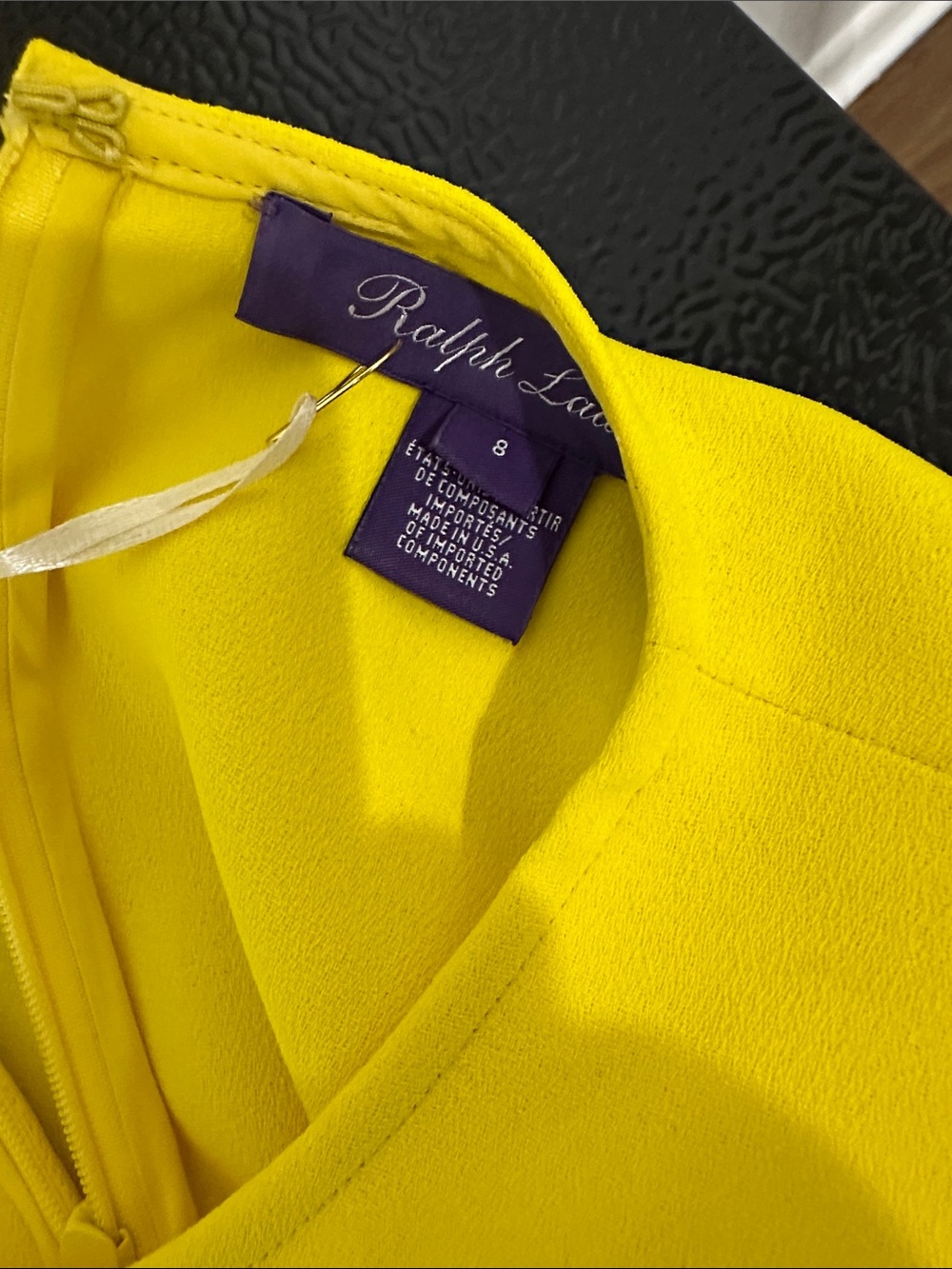 Ralph Lauren Purple Label Sunny Yellow Cape-Sleeve Sheath Dress - Picture 3 of 5